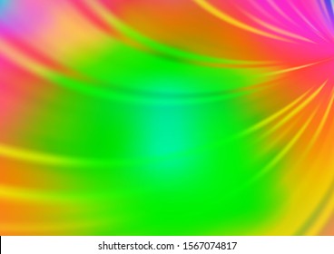 Light Multicolor, Rainbow vector blurred shine abstract template. Creative illustration in halftone style with gradient. A new texture for your design.