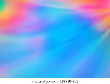 Light Multicolor, Rainbow vector blurred shine abstract template. Colorful illustration in abstract style with gradient. The best blurred design for your business.