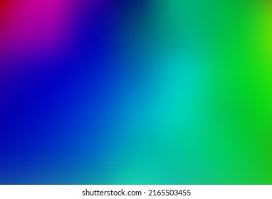 Light Multicolor, Rainbow vector blurred shine abstract background. Colorful illustration in blurry style with gradient. Template for any brand book.