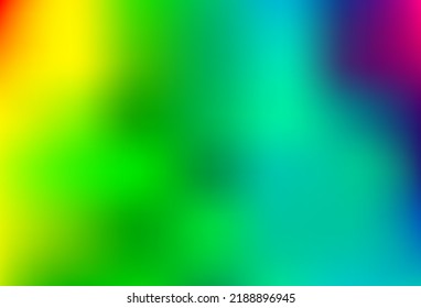 Light Multicolor, Rainbow vector blurred and colored background. Colorful illustration in abstract style with gradient. Brand new style for your business design.