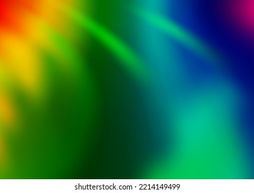 Light Multicolor, Rainbow vector blurred bright template. Creative illustration in halftone style with gradient. The blurred design can be used for your web site.