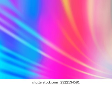 Light Multicolor, Rainbow vector blurred shine abstract template. A completely new color illustration in a bokeh style. The background for your creative designs.