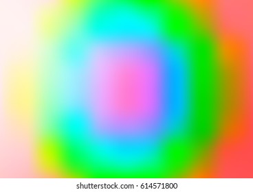 Light Multicolor, Rainbow vector blurred colored illustration. Brand-new design for your business. Creative background in halftone style with gradient.