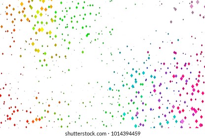 Light Multicolor, Rainbow vector blurry rectangular background. Geometric background in square style with gradient. The pattern can be used for brand-new background.
