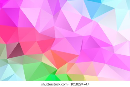 Light Multicolor, Rainbow vector blurry triangle template. Geometric illustration in Origami style with gradient.  The elegant pattern can be used as part of a brand book.