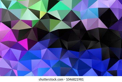 Light Multicolor, Rainbow vector blurry triangle pattern. Modern geometrical abstract illustration with gradient. Brand-new design for your business.
