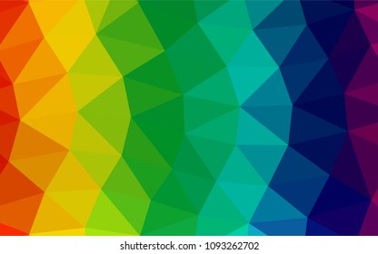 Light Multicolor, Rainbow vector blurry triangle template. Brand new colored illustration in blurry style with gradient. The polygonal design can be used for your web site.