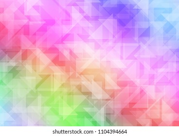 Light Multicolor, Rainbow vector blurry hexagon template. Colorful abstract illustration with gradient. Brand new style for your business design.