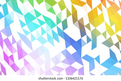 Light Multicolor, Rainbow vector blurry triangle template. Colorful abstract illustration with gradient. A completely new template for your business design.