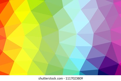 Light Multicolor, Rainbow vector blurry hexagon blurry triangle. A completely new color illustration in a vague style. The elegant pattern can be used as part of a brand book.