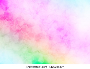 Light Multicolor, Rainbow vector blurry hexagon pattern. Shining colored illustration in a Brand new style. Brand new design for your business.