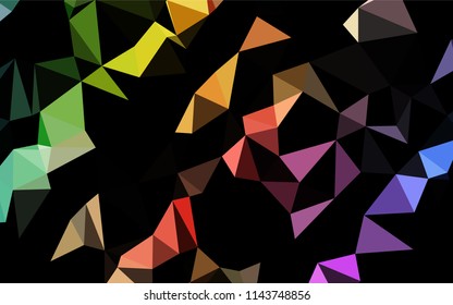 Light Multicolor, Rainbow vector blurry hexagon template. Brand new colored illustration in blurry style with gradient. The polygonal design can be used for your web site.