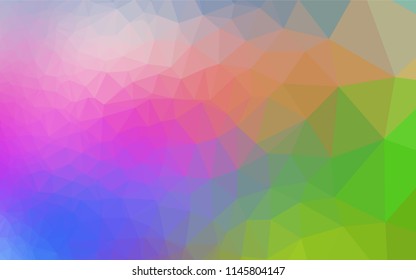 Light Multicolor, Rainbow vector blurry hexagon pattern. Glitter abstract illustration with an elegant design. A completely new template for your business design.