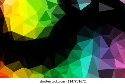 Light Multicolor, Rainbow vector blurry hexagon pattern. Modern geometrical abstract illustration with gradient. The template can be used as a background for cell phones.