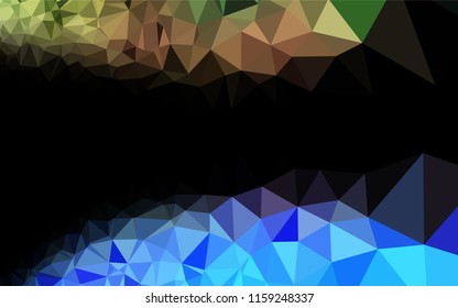 Light Multicolor, Rainbow vector blurry hexagon pattern. Geometric illustration in Origami style with gradient.  The best triangular design for your business.