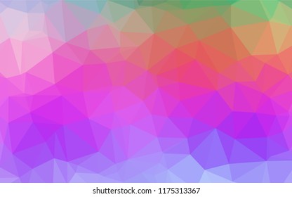 Light Multicolor, Rainbow vector blurry hexagon pattern. Shining colored illustration in a Brand new style. A new texture for your design.