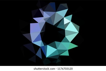 Light Multicolor, Rainbow vector blurry hexagon template. Shining illustration, which consist of triangles. The textured pattern can be used for background.