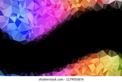 Light Multicolor, Rainbow vector blurry hexagon pattern. A completely new color illustration in a vague style. Brand new design for your business.