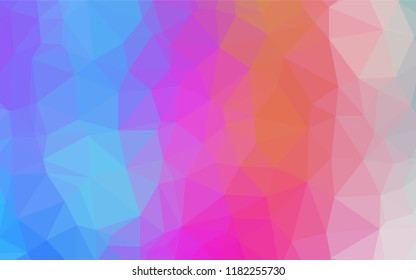 Light Multicolor, Rainbow vector blurry hexagon pattern. A completely new color illustration in a vague style. The polygonal design can be used for your web site.