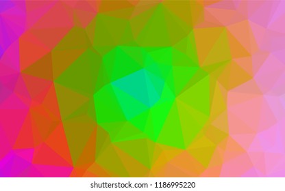 Light Multicolor, Rainbow vector blurry hexagon pattern. Colorful illustration in abstract style with gradient. The completely new template can be used for your brand book.