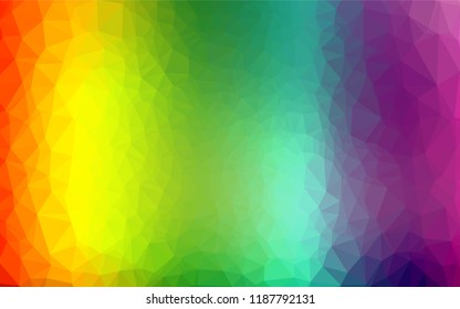Light Multicolor, Rainbow vector blurry hexagon pattern. A vague abstract illustration with gradient. A new texture for your design.