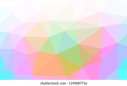 Light Multicolor, Rainbow vector blurry hexagon pattern. Colorful abstract illustration with gradient. The template can be used as a background for cell phones.