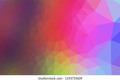 Light Multicolor, Rainbow vector blurry hexagon template. A sample with polygonal shapes. The completely new template can be used for your brand book.