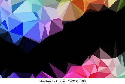 Light Multicolor, Rainbow vector blurry hexagon template. Colorful illustration in abstract style with gradient. The textured pattern can be used for background.