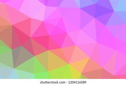Light Multicolor, Rainbow vector blurry hexagon pattern. Brand new colored illustration in blurry style with gradient. The polygonal design can be used for your web site.