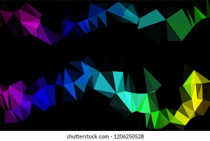 Light Multicolor, Rainbow vector blurry hexagon pattern. Glitter abstract illustration with an elegant design. A new texture for your design.