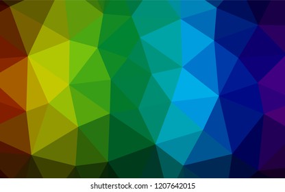 Light Multicolor, Rainbow vector blurry hexagon pattern. Glitter abstract illustration with an elegant design. The template can be used as a background for cell phones.