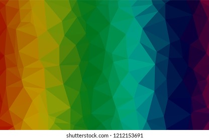 Light Multicolor, Rainbow vector blurry hexagon texture. Creative geometric illustration in Origami style with gradient. The textured pattern can be used for background.