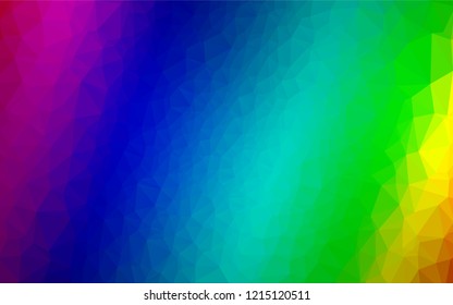 Light Multicolor, Rainbow vector blurry hexagon template. Glitter abstract illustration with an elegant design. Brand new design for your business.