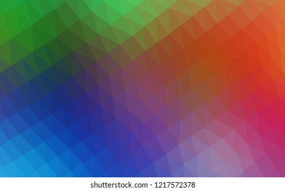 Light Multicolor, Rainbow vector blurry hexagon pattern. A completely new color illustration in a vague style. The best triangular design for your business.