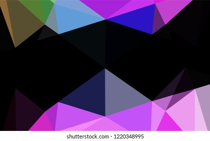 Light Multicolor, Rainbow vector blurry hexagon pattern. A completely new color illustration in a vague style. Brand new style for your business design.