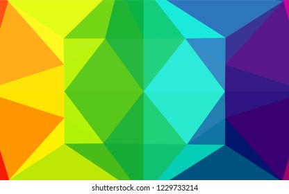 Light Multicolor, Rainbow vector blurry hexagon template. A completely new color illustration in a vague style. Brand new design for your business.