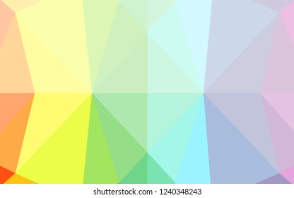 Light Multicolor, Rainbow vector blurry hexagon texture. Creative illustration in halftone style with gradient. A completely new template for your business design.