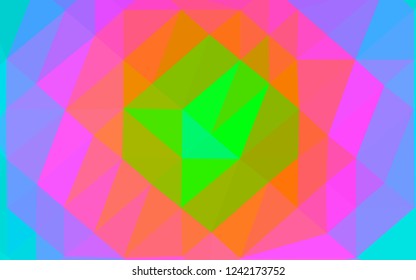 Light Multicolor, Rainbow vector blurry triangle template. Modern geometrical abstract illustration with gradient. The best triangular design for your business.
