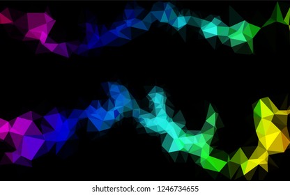 Light Multicolor, Rainbow vector blurry hexagon pattern. Modern geometrical abstract illustration with gradient. The best triangular design for your business.