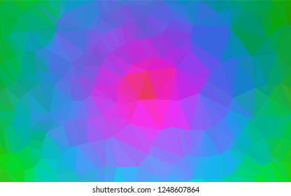 Light Multicolor, Rainbow vector blurry hexagon pattern. Brand new colored illustration in blurry style with gradient. The completely new template can be used for your brand book.