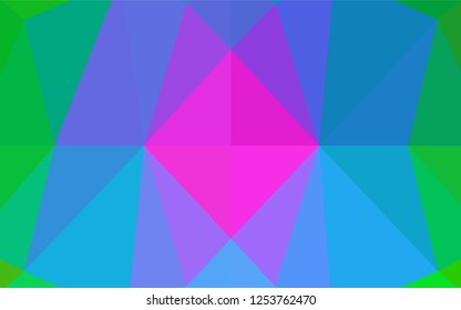 Light Multicolor, Rainbow vector blurry hexagon pattern. Colorful abstract illustration with gradient. The template can be used as a background for cell phones.