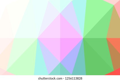 Light Multicolor, Rainbow vector blurry hexagon template. Shining colored illustration in a Brand new style. The best triangular design for your business.