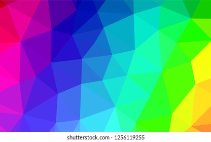 Light Multicolor, Rainbow vector blurry hexagon pattern. Modern geometrical abstract illustration with gradient. The polygonal design can be used for your web site.