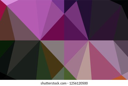 Light Multicolor, Rainbow vector blurry hexagon template. Brand new colored illustration in blurry style with gradient. Triangular pattern for your business design.