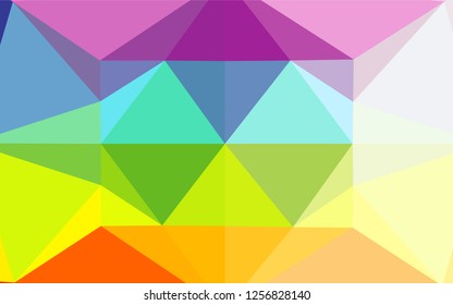 Light Multicolor, Rainbow vector blurry hexagon template. A sample with polygonal shapes. A completely new template for your business design.