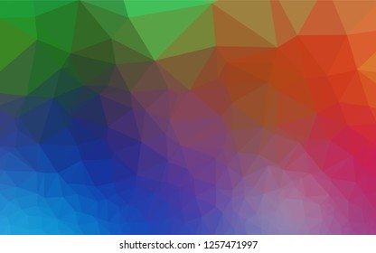 Light Multicolor, Rainbow vector blurry hexagon pattern. Colorful abstract illustration with gradient. The polygonal design can be used for your web site.