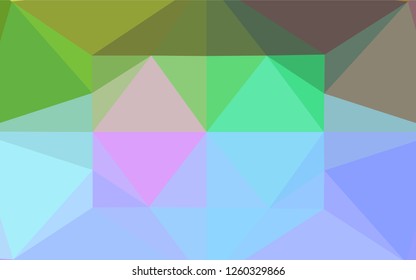 Light Multicolor, Rainbow vector blurry hexagon template. Glitter abstract illustration with an elegant design. A completely new template for your business design.