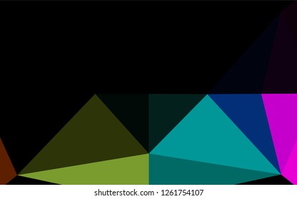 Light Multicolor, Rainbow vector blurry hexagon template. Creative geometric illustration in Origami style with gradient. The template can be used as a background for cell phones.