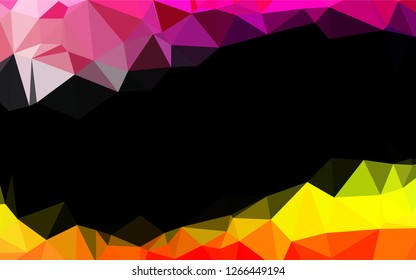 Light Multicolor, Rainbow vector blurry hexagon texture. Creative geometric illustration in Origami style with gradient. The template can be used as a background for cell phones.