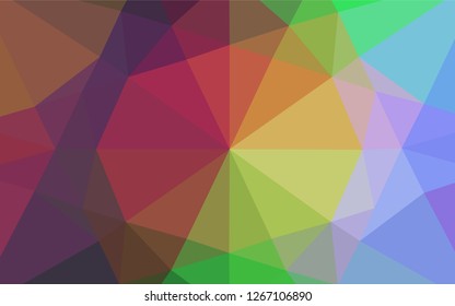 Light Multicolor, Rainbow vector blurry hexagon texture. Colorful abstract illustration with gradient. The completely new template can be used for your brand book.